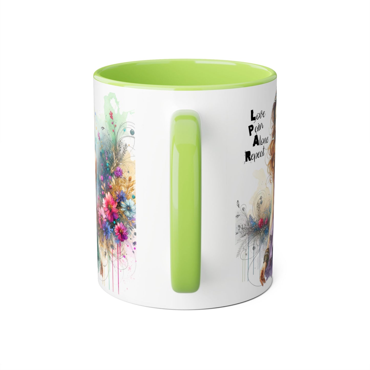 Whimsical Floral Accent Mugs, 11oz - Perfect for Coffee Lovers, Gift for Her, Home Decor, Birthday, Mother's Day