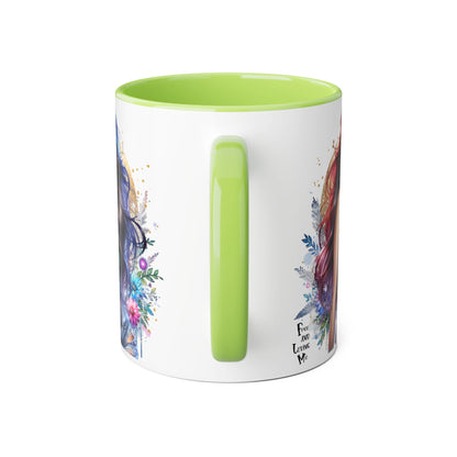 Bohemian Accent Mugs, Artistic Coffee Cup, Colorful Floral Mug, Gift for Her, Unique Art Collection, Cozy Vibe