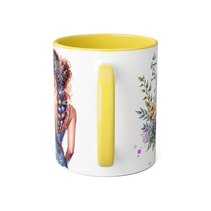 I Hold Grudges, I'll Heal in Hell  Humoristic Floral Inspirational Accent Mug, 11oz Coffee Cup, Gift for Her, Home Office Decor, Mother's Day, Personalized Drinkware
