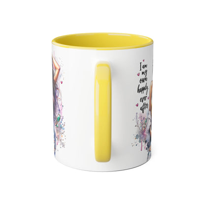 Inspirational Accent Mug - "I Am My Own Happily Ever After" 11oz Coffee Cup