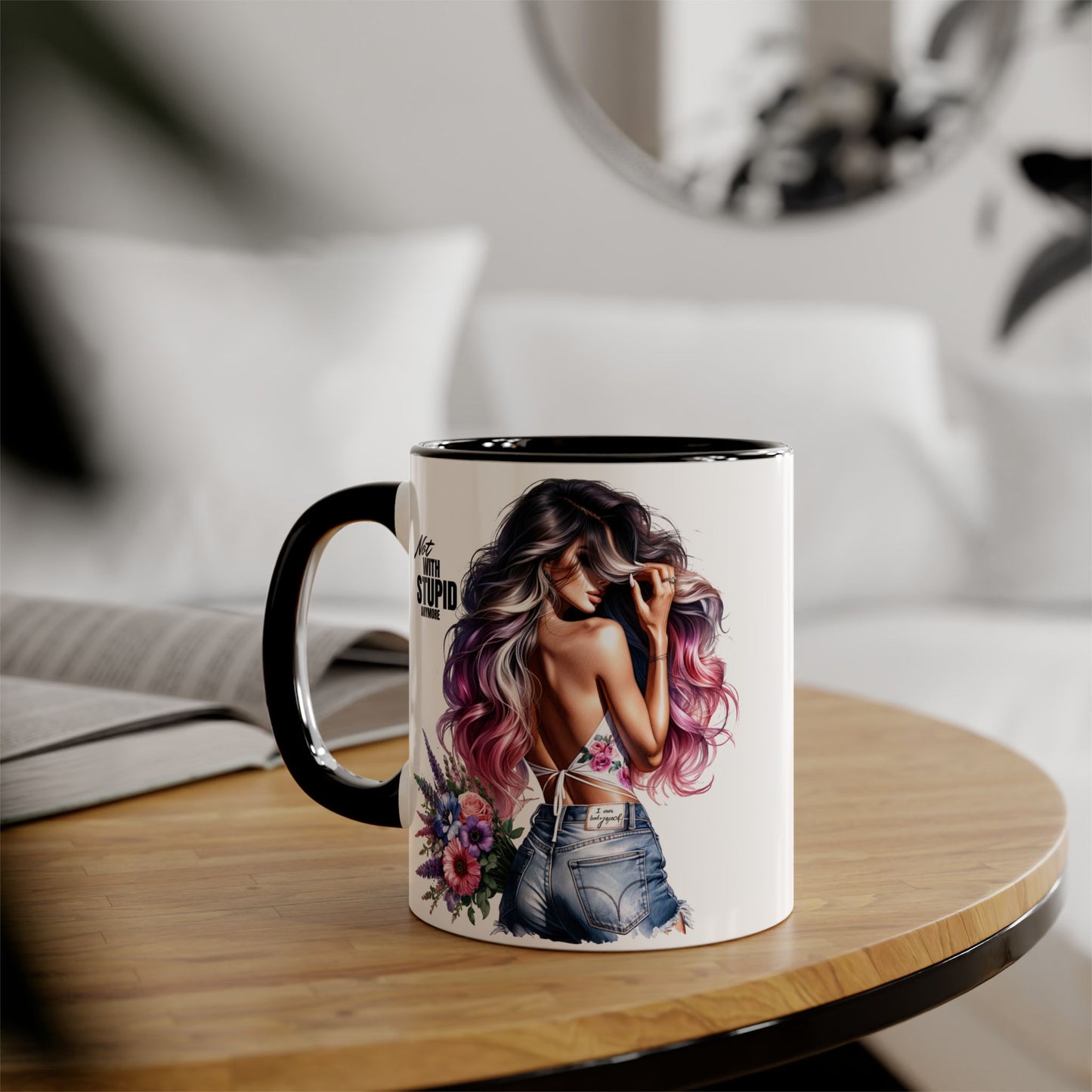 Mug - Not With Stupid Anymore Humoristic 11oz Accent Mug