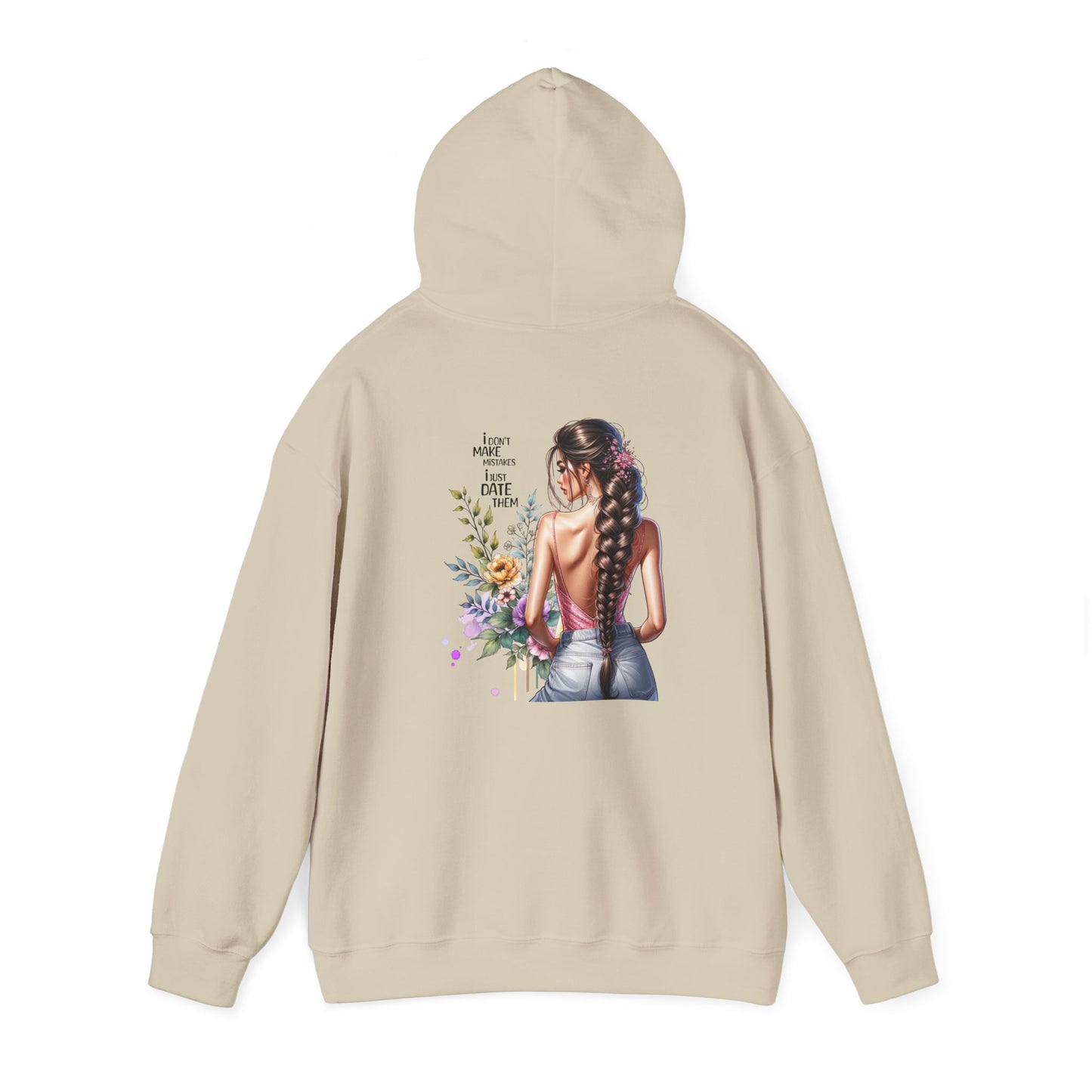 I Don`t  Make Mistakes, I Just Date Them Bohemian Floral Sweatshirt, Comfortable Everyday Hoodie for Women, Perfect Gift for Birthdays, Festivals, Casual Outings