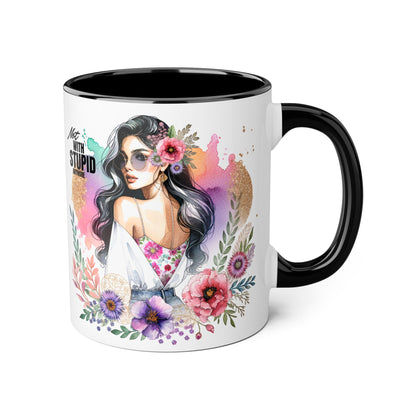 Mug - Not With Stupid Anymore Humoristic 11oz Accent Mug