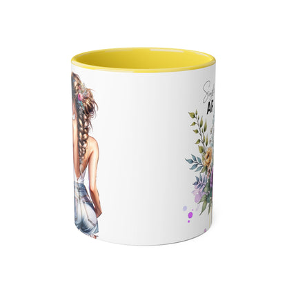 Single AF Chic Floral Accent Mug for Single Ladies | Perfect Gift for Birthdays, Weddings, or Just Because