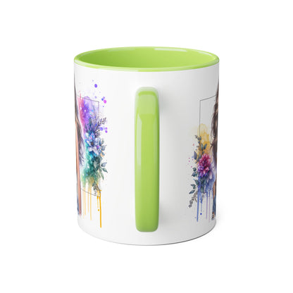 Thank U, Next Vibrant Floral Accent Mug | Unique Coffee Cup, Gift for Her, Artful Drinkware, Boho Style, Colorful Tea Mug, Inspirational Design