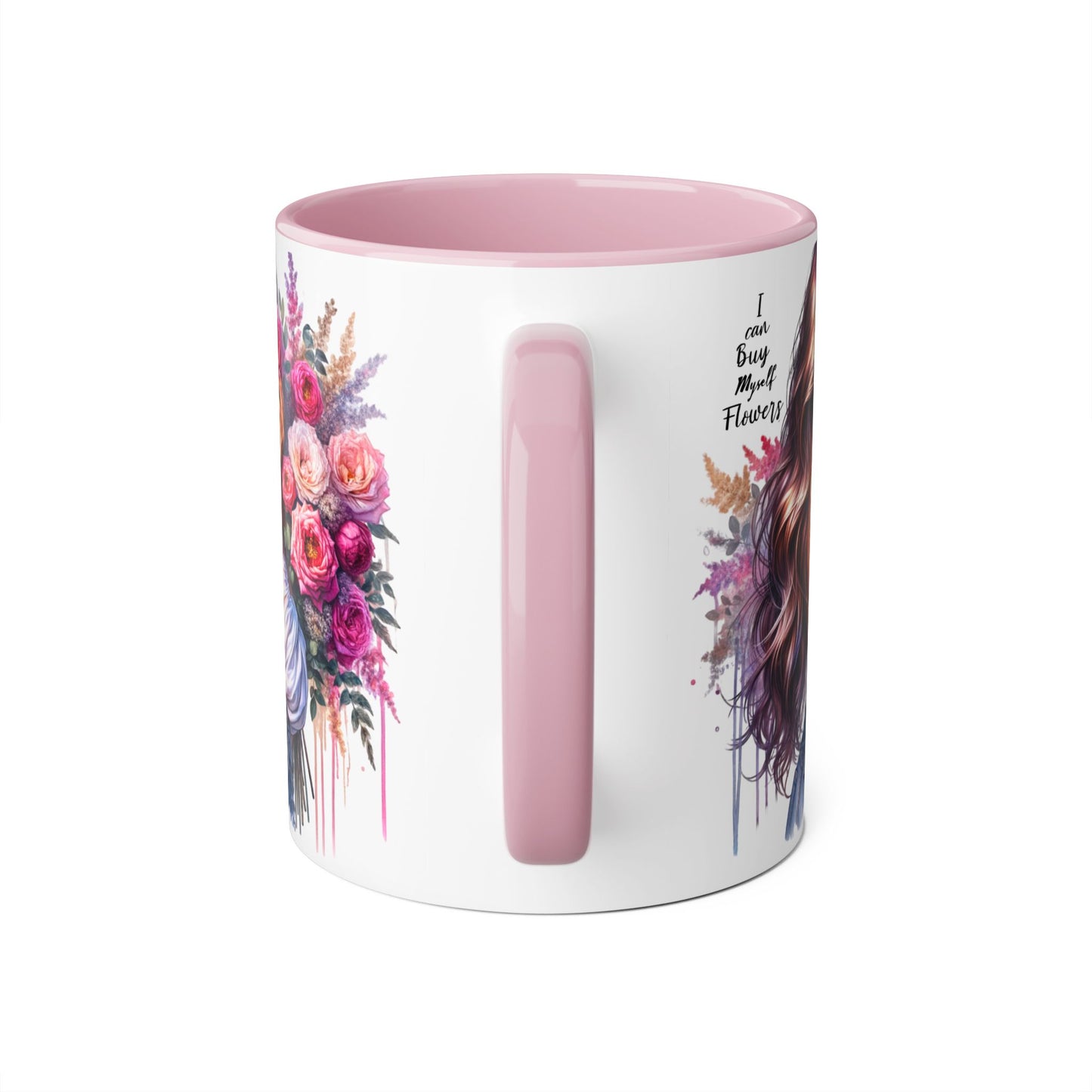 I Can Buy Myself Flowers Floral Accent Mug - Stylish Coffee Cup for Flower Lovers, Gift for Her, Home Decor, Art Mug, Mother's Day Gift