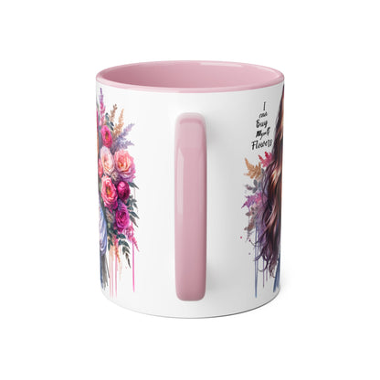 I Can Buy Myself Flowers Floral Accent Mug - Stylish Coffee Cup for Flower Lovers, Gift for Her, Home Decor, Art Mug, Mother's Day Gift
