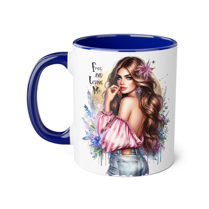 Bohemian Accent Mug, 11oz Coffee Cup for Free-Spirited Souls, Gift for Her, Artful Drinkware, Inspirational Coffee Mug