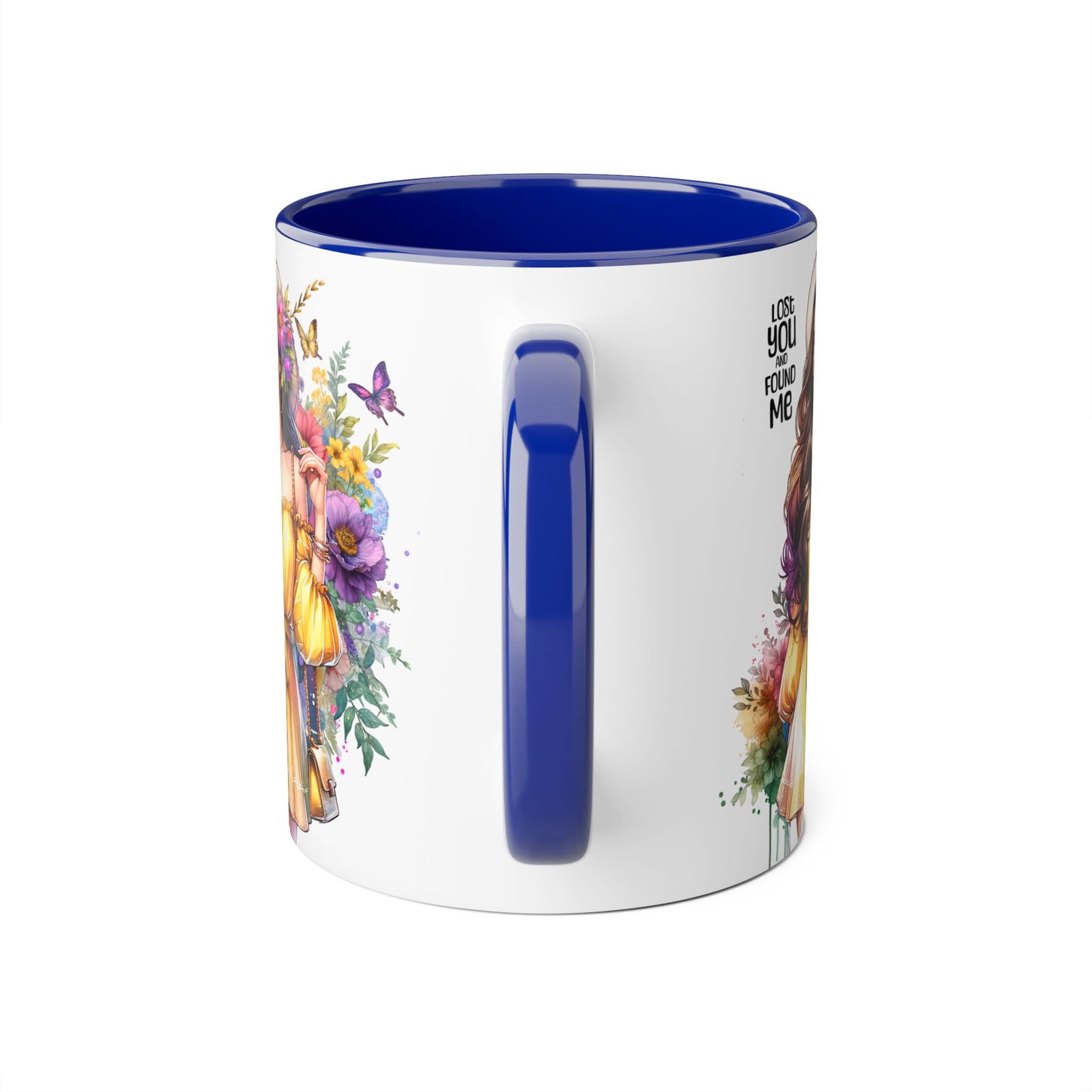 Lost You and Found Me Whimsical Floral Accent Mugs - Unique Coffee Cup, Perfect Gift for Her, Tea Lover, Home Decor, Birthday, Mother's Day