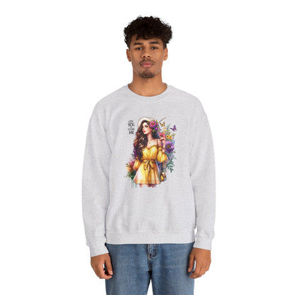 Lost You And Found Me Floral Art Crewneck Sweatshirt, Cozy Unisex Sweater, Gift for Her, Spring Fashion, Inspirational Apparel