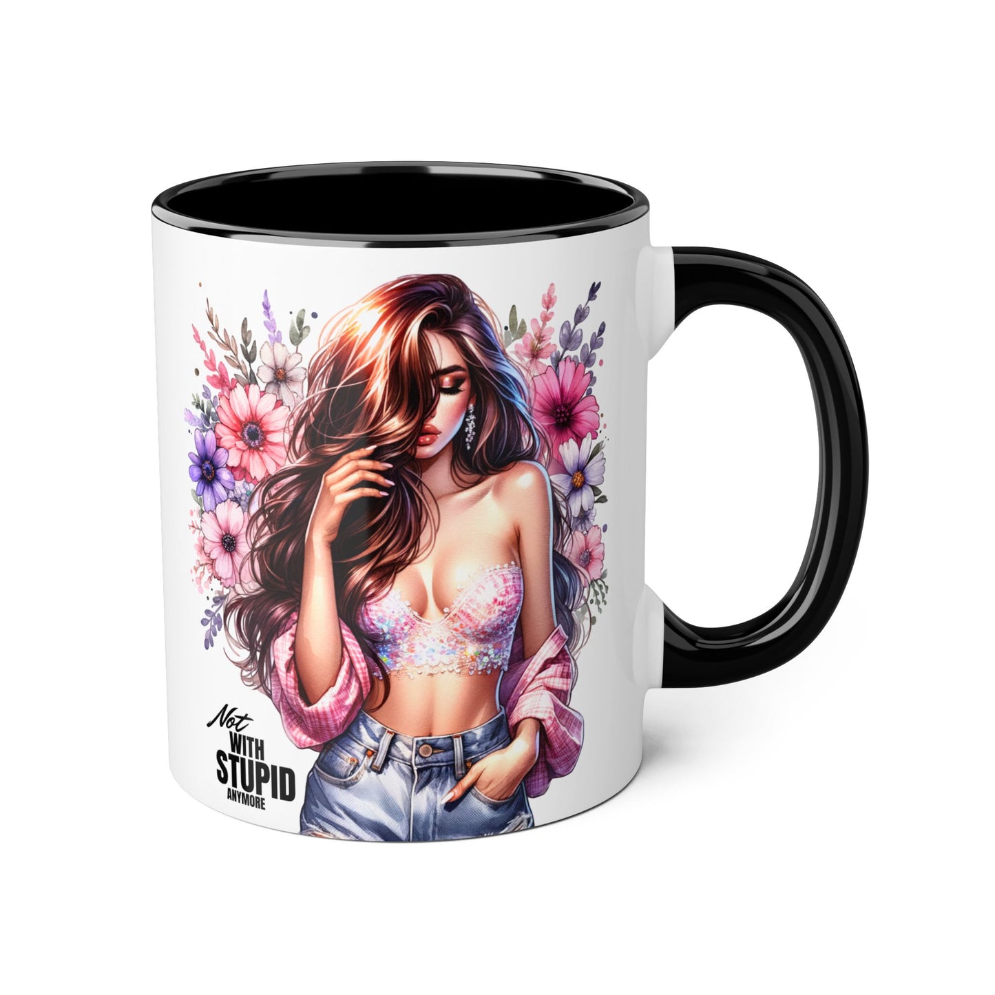 Mug - Not With Stupid Anymore Humoristic 11oz Accent Mug