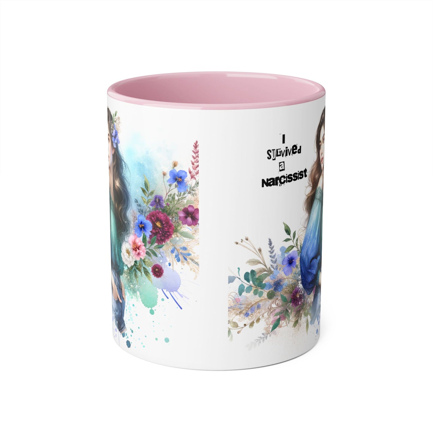 Survivor Accent Mug, Inspirational Gift Mug, Unique Art Coffee Cup, Self-Care Mug for Her, Perfect for Friendship, Recovery Gift