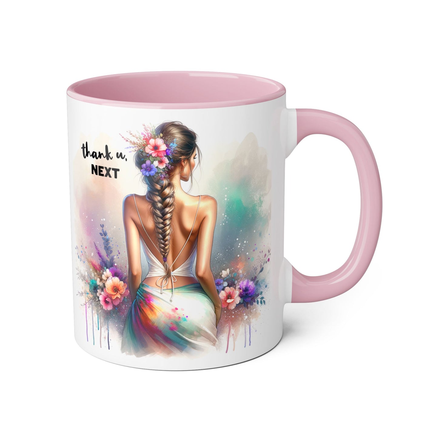 Thank U, Next Floral Thank You Accent Mug, Colorful Coffee Cup for Gifts, Inspirational Drinkware for Friends, Birthday, Teacher Appreciation, [...]
