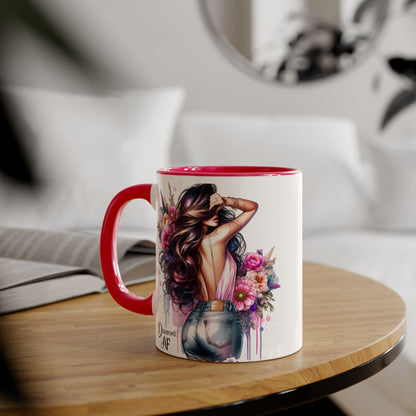 Stylish Coffee Mug, Floral Mug, Gift for Her, Divorce Mug, Affirmation Mug, Inspirational Drinkware