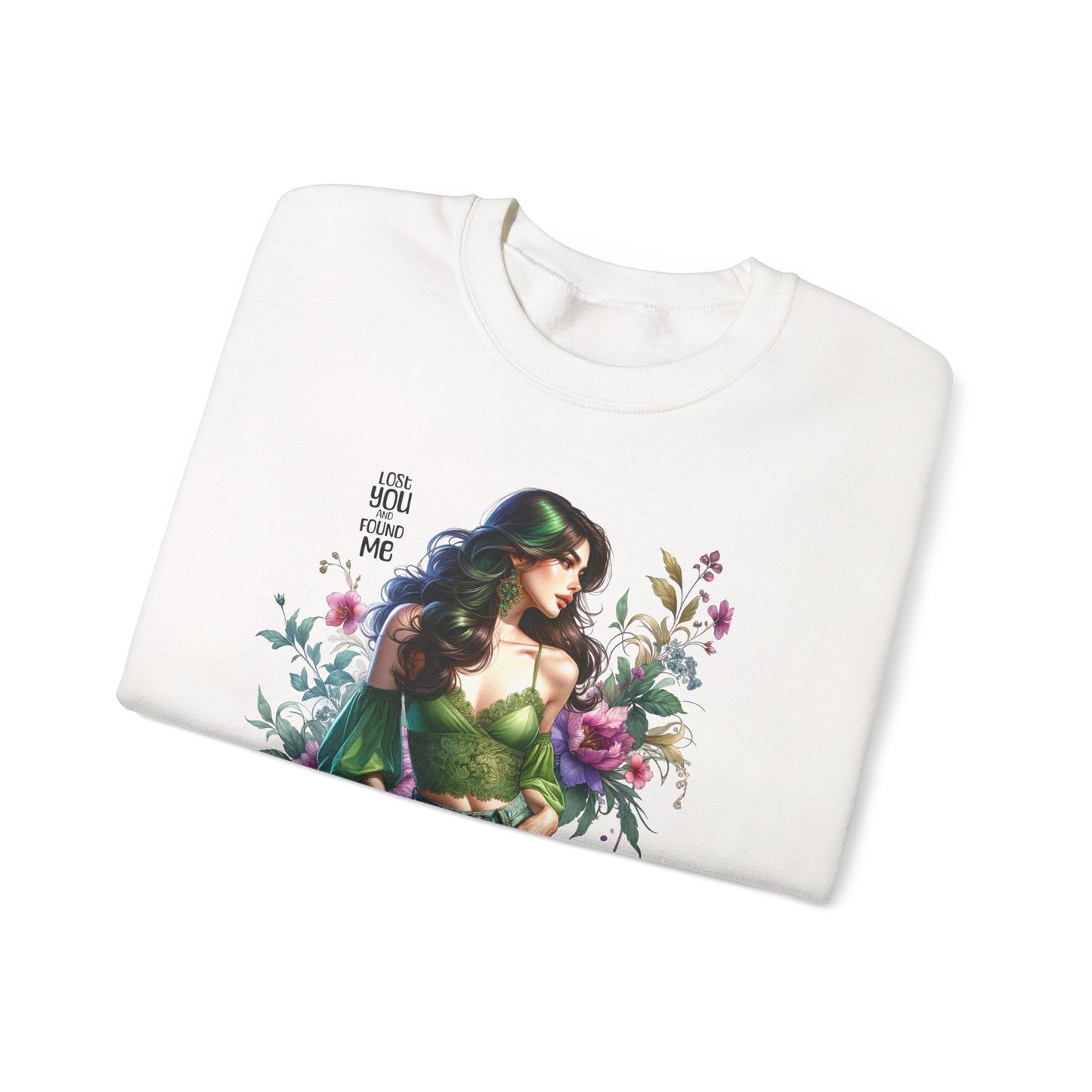 Lost You And Found Me Bohemian Floral Sweatshirt: Perfect for Cozy Days, Gift for Her, Casual Wear, Spring Fashion, Friendship Gift