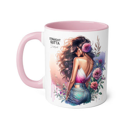 Straight Outta Divorced Humoristic  Accent Mug | 11oz Ceramic Coffee Cup for Home, Gift for Friends, Unique Tea Mug, Birthday Gift, Self-Care Décor