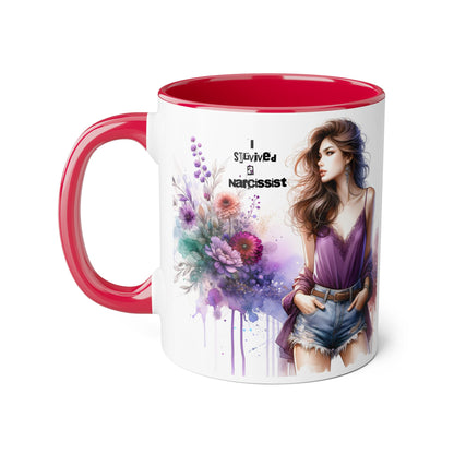 Stylish Quote Mug, Fashion Lover Gift, Narcissist Coffee Cup, Floral Design Mug, Unique Drinkware for Her