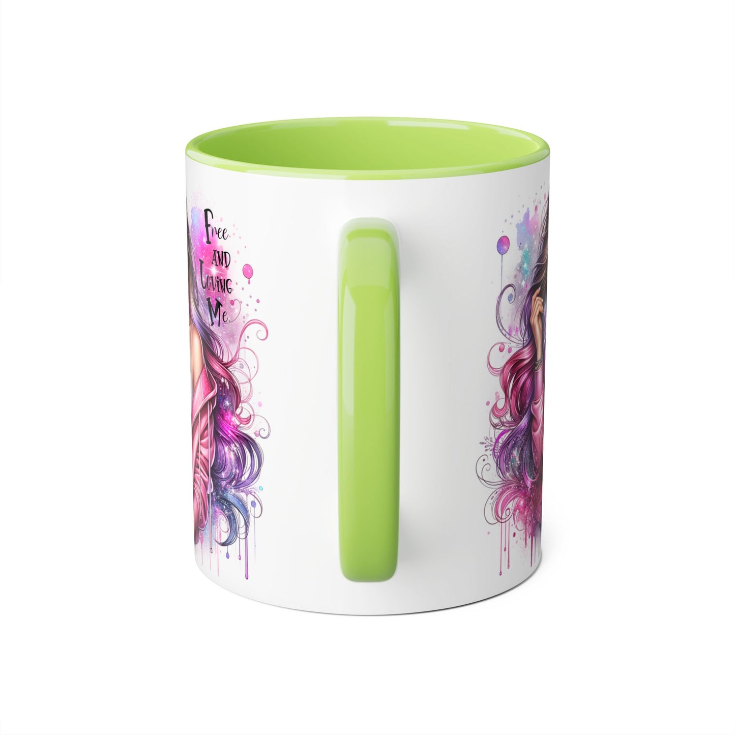 Colorful Motivational Accent Mug - "Free and Loving Me" - Self-Care Gift, Inspirational Drinkware, Artistic Coffee Cup, Unique Present, [...]