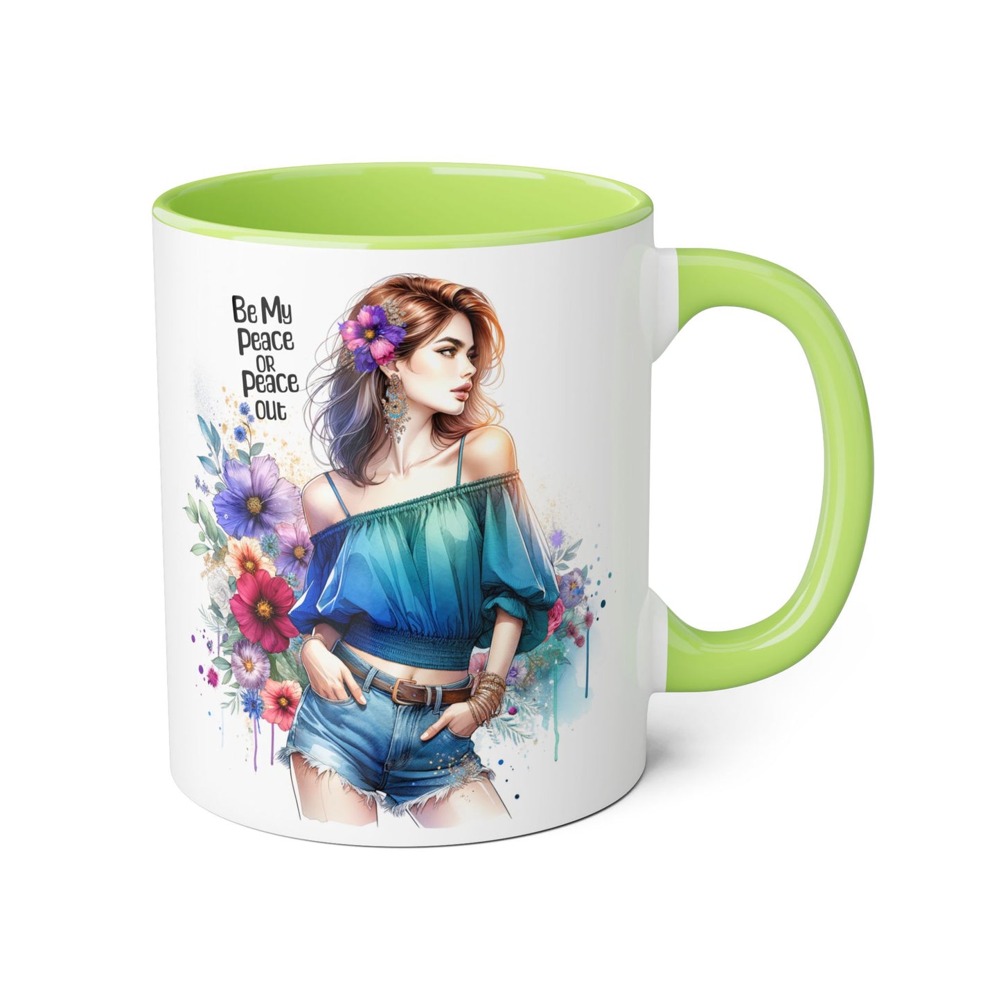 Be My Peace or Peace Out Accent 11oz Mug