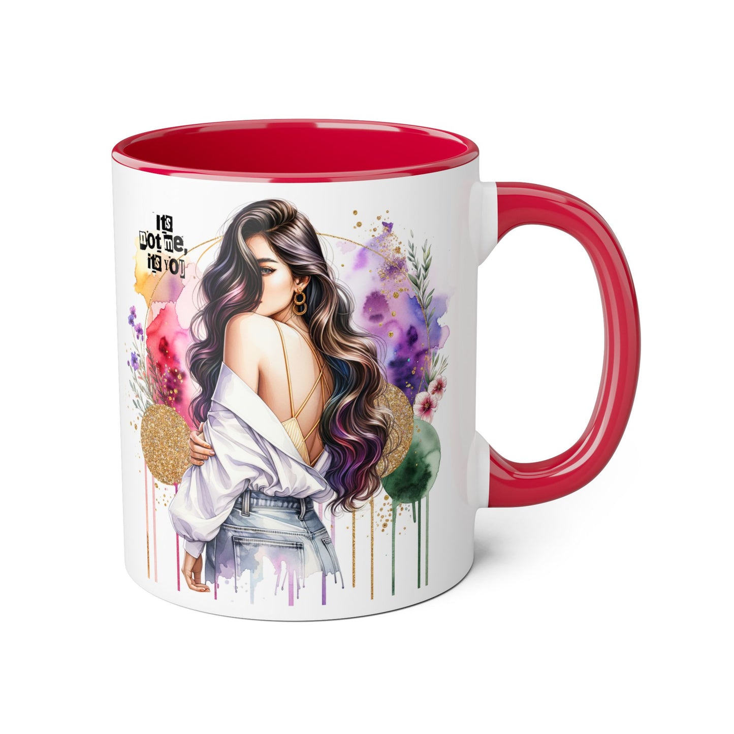It's Not Me, It's You Humoristic Chic Accent Mugs - Artistic Coffee Cup for Trendsetters, Unique Gift for Her, Birthday Present, Inspirational Mug, Stylish Drinkware
