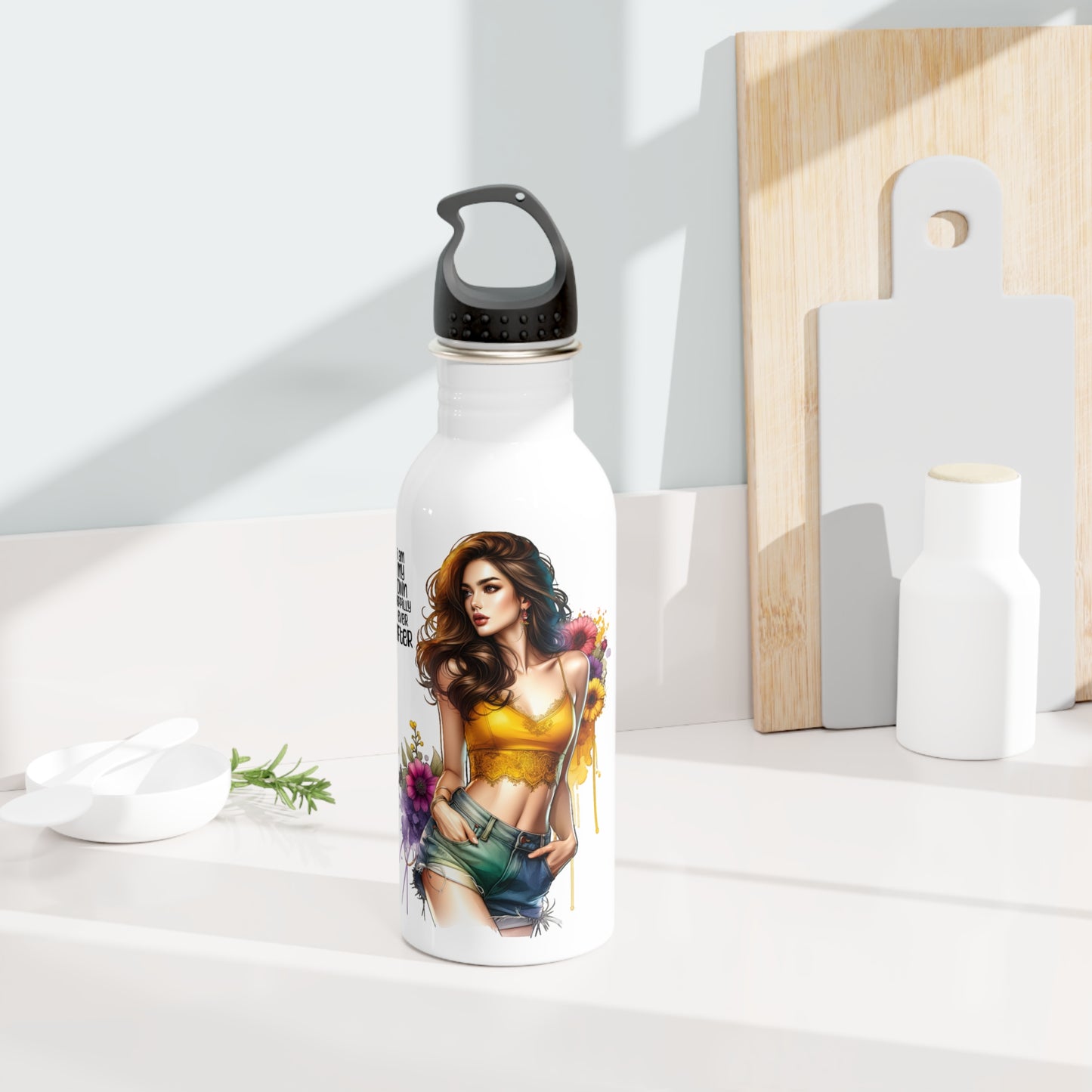 I Am My Own Happily Ever After Stylish Stainless Steel Water Bottle - Inspirational Fitness Water Bottle, Reusable Travel Flask, Eco-Friendly Gift, Floral Design, [...]