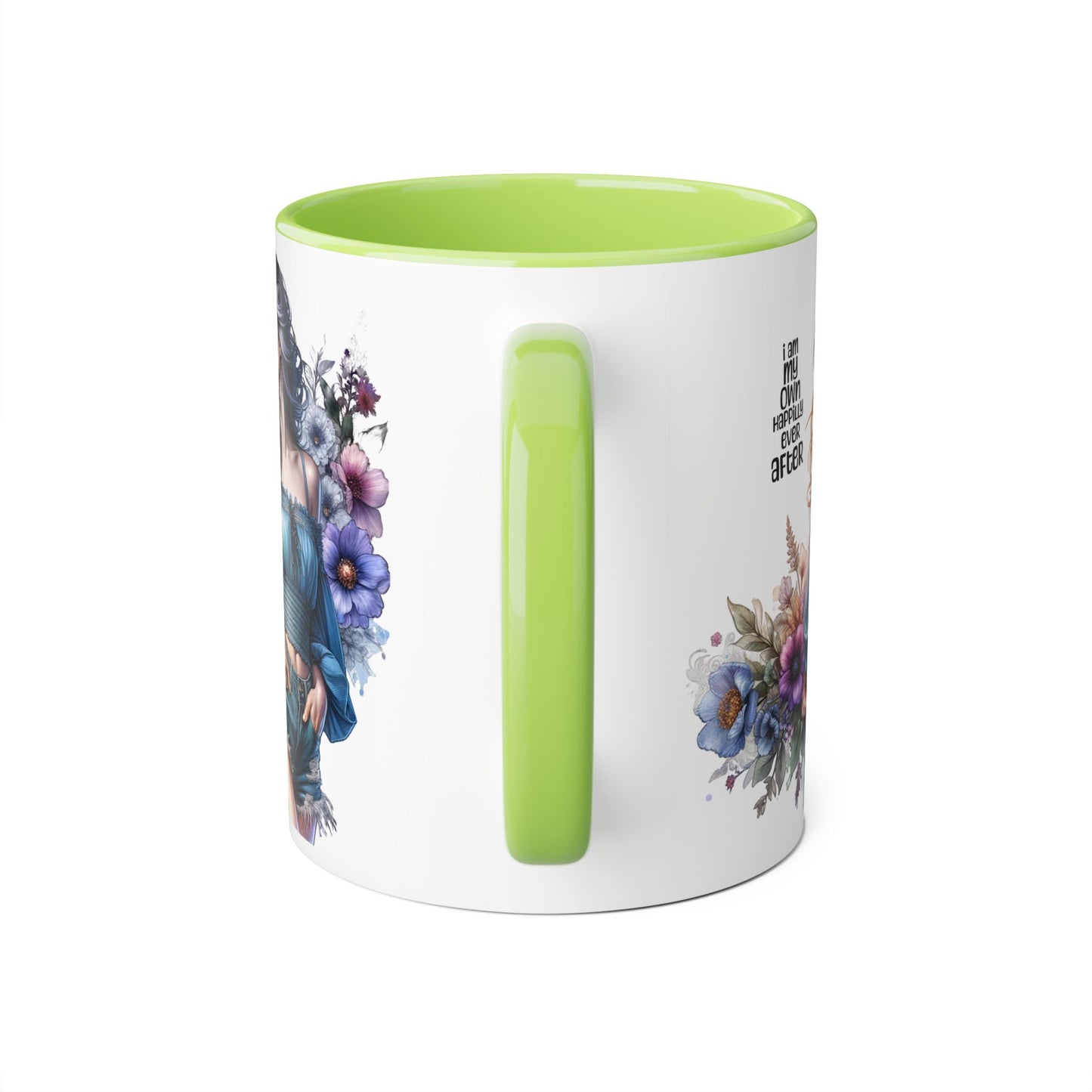 I Am My Own Happily Ever After Whimsical Floral Accent Mug - Perfect Gift for Her, Inspirational Coffee Cup, Self-Care Quotes, Boho Decor, Unique Tea Mug