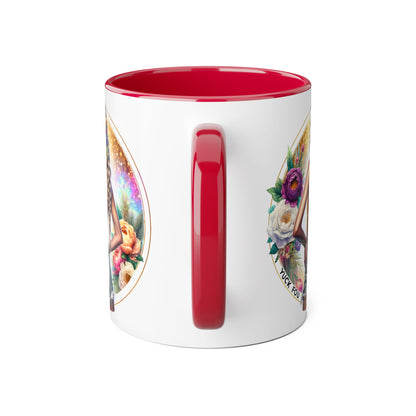 Yuck Fou Artistic Accent Mugs - Beautiful Floral Designs for Coffee Lovers, Gift for Friends, Home Decor, Birthday, Everyday Use
