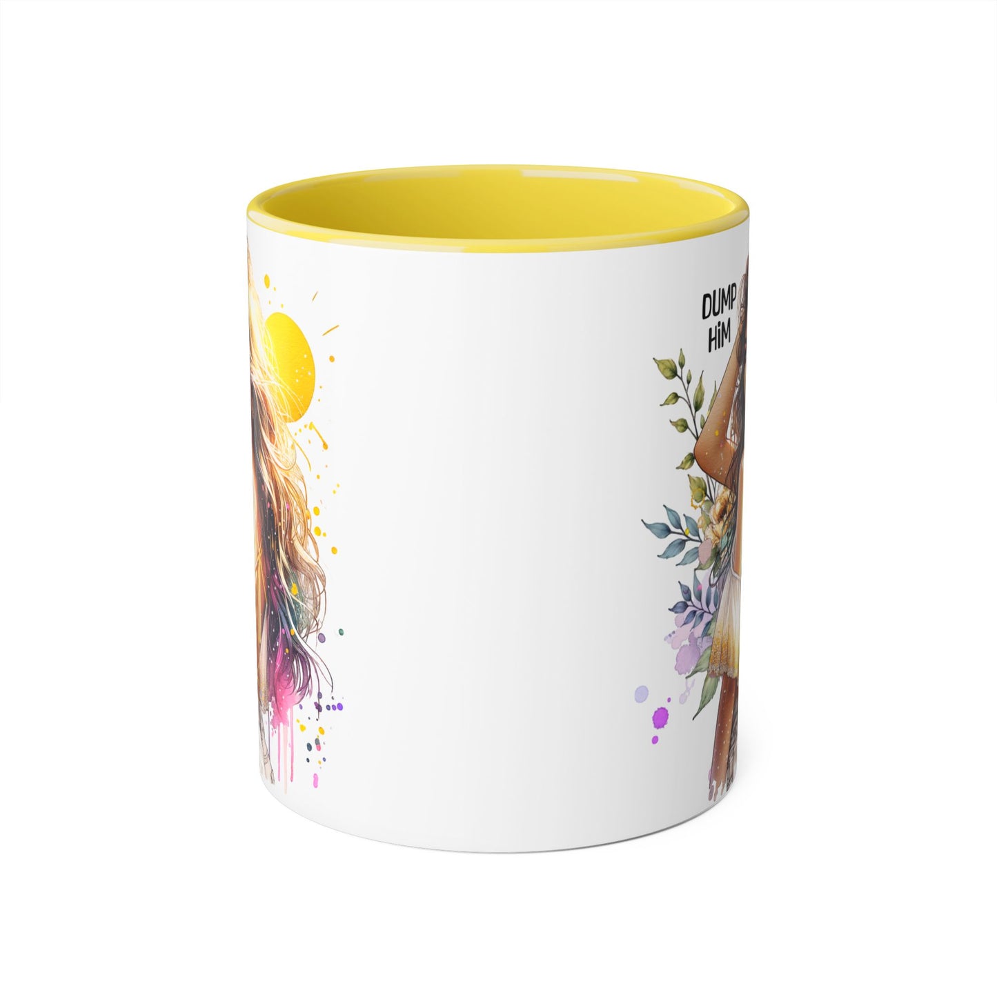 Empowerment Accent Mugs, 11oz - Inspirational Coffee Cup for Strong Women, Self-Love Gift, Motivational Mug