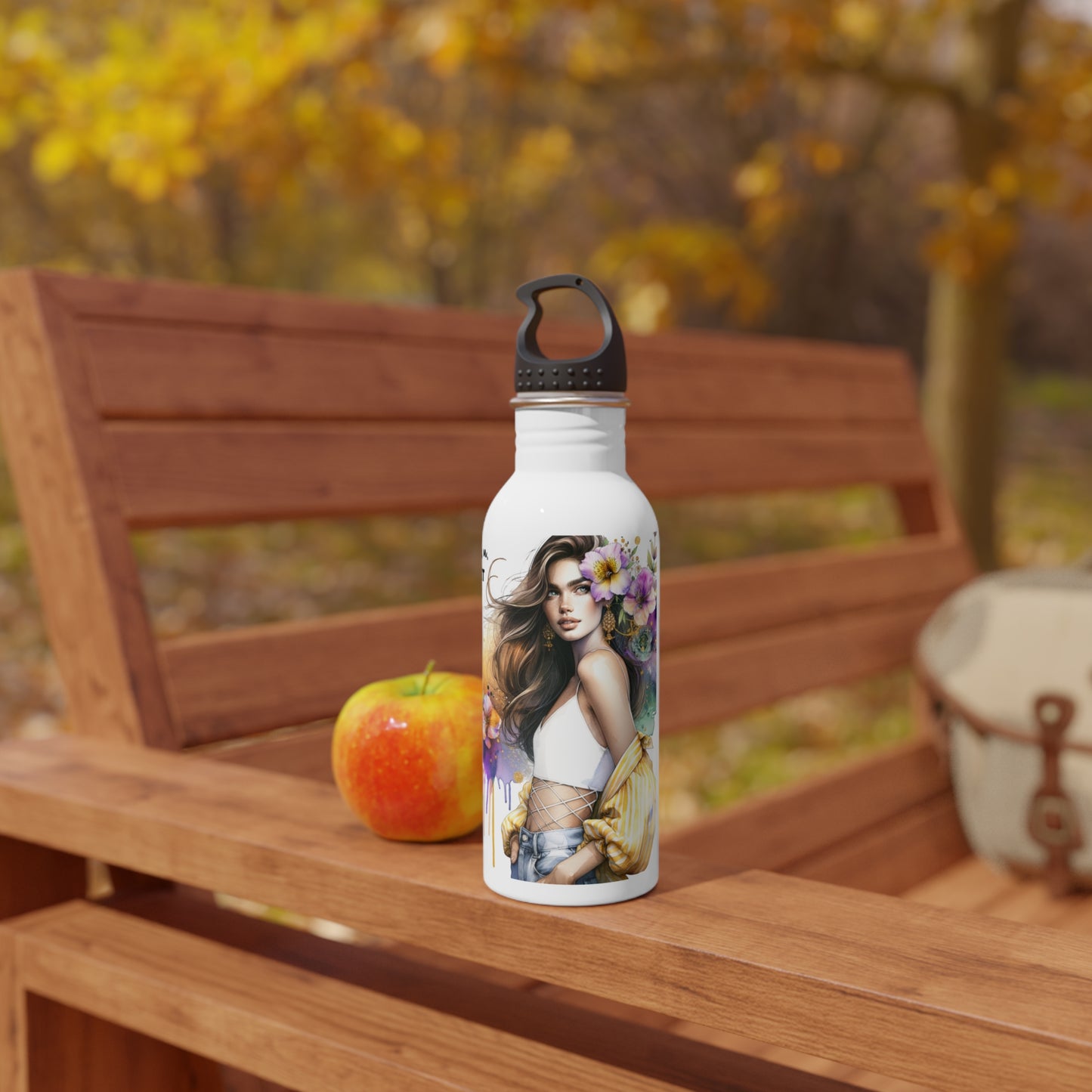 Thank U, Next Stainless Steel Water Bottle - Floral Design, Eco-Friendly Hydration, Gift for Her, Fitness Accessory, Travel Mug, Motivational [...]