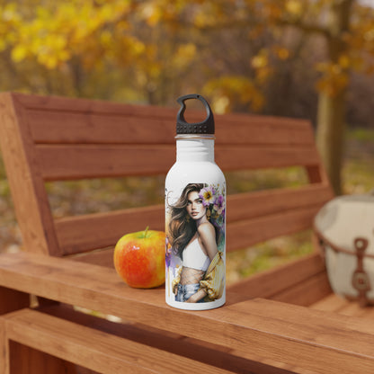 Thank U, Next Stainless Steel Water Bottle - Floral Design, Eco-Friendly Hydration, Gift for Her, Fitness Accessory, Travel Mug, Motivational [...]