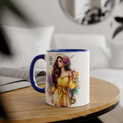 I Am My Own Happily Ever After Empowered Woman Accent Mug - 11oz Black Trim | Inspirational Coffee Cup | Perfect Gift for Friends & Self-Care