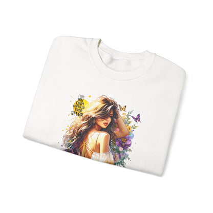 I Am My Own Happily Ever After  Chic Floral Art Crewneck Sweatshirt, Unisex Sweatshirt, Cozy Fashion, Gift for Her, Spring Style, Art Sweater