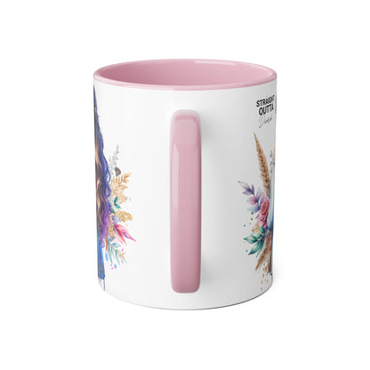 Straight Outta Divorced Humoristic Artistic Accent Mug -  Inspiring Gift for Her, Coffee Tea Cup, Home & Kitchen Decor, Personalized Unique Gift