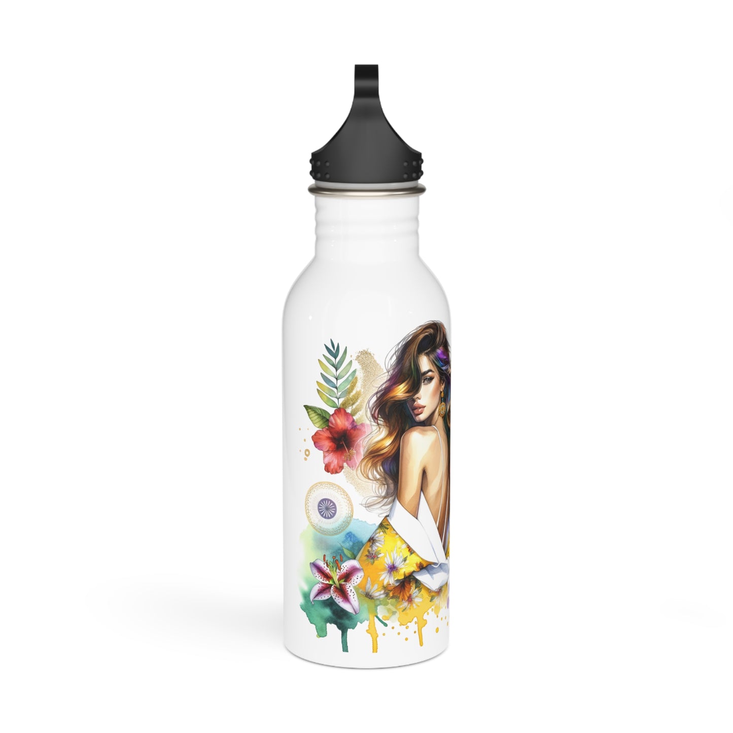 I Don't Make Mistakes, I Date Them Vibrant Stainless Steel Water Bottle, Colorful Travel Mug, Eco-Friendly Fitness Bottle, Artisanal Drinkware, Floral Design Hydration Bottle