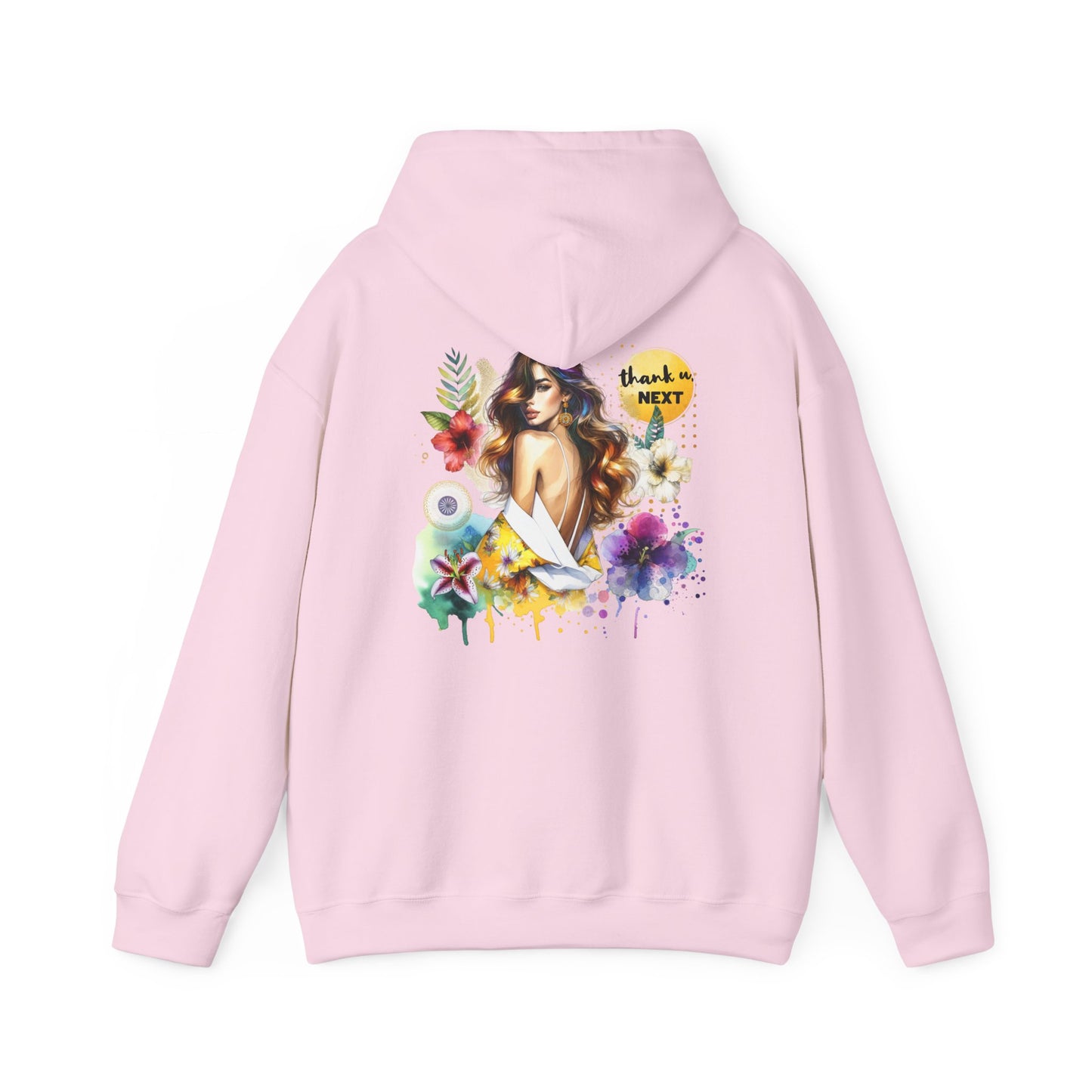 Thank U, Next Colorful Graphic Hooded Sweatshirt, Cozy Unisex Hoodie, Trendy Streetwear, Personalized Gift, Summer Vibes, Art-Inspired Fashion