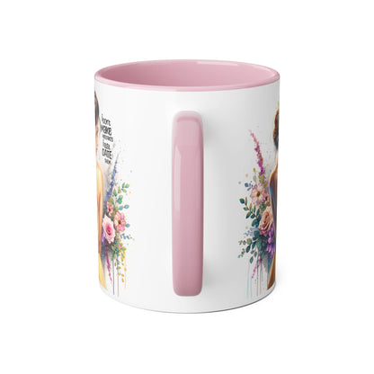 I Don't Make Mistakes, I Date Them Elegant Floral Accent Mugs, Artful Coffee Cup, Gift for Friends, Women’s Birthday, Inspirational Quote Mug, Home Decor