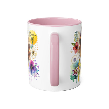 Vibrant Floral Accent Mug for Dreamers, Unique Coffee Cup, Gift for Her, Inspirational Beverage Mug, Boho Style Drinkware