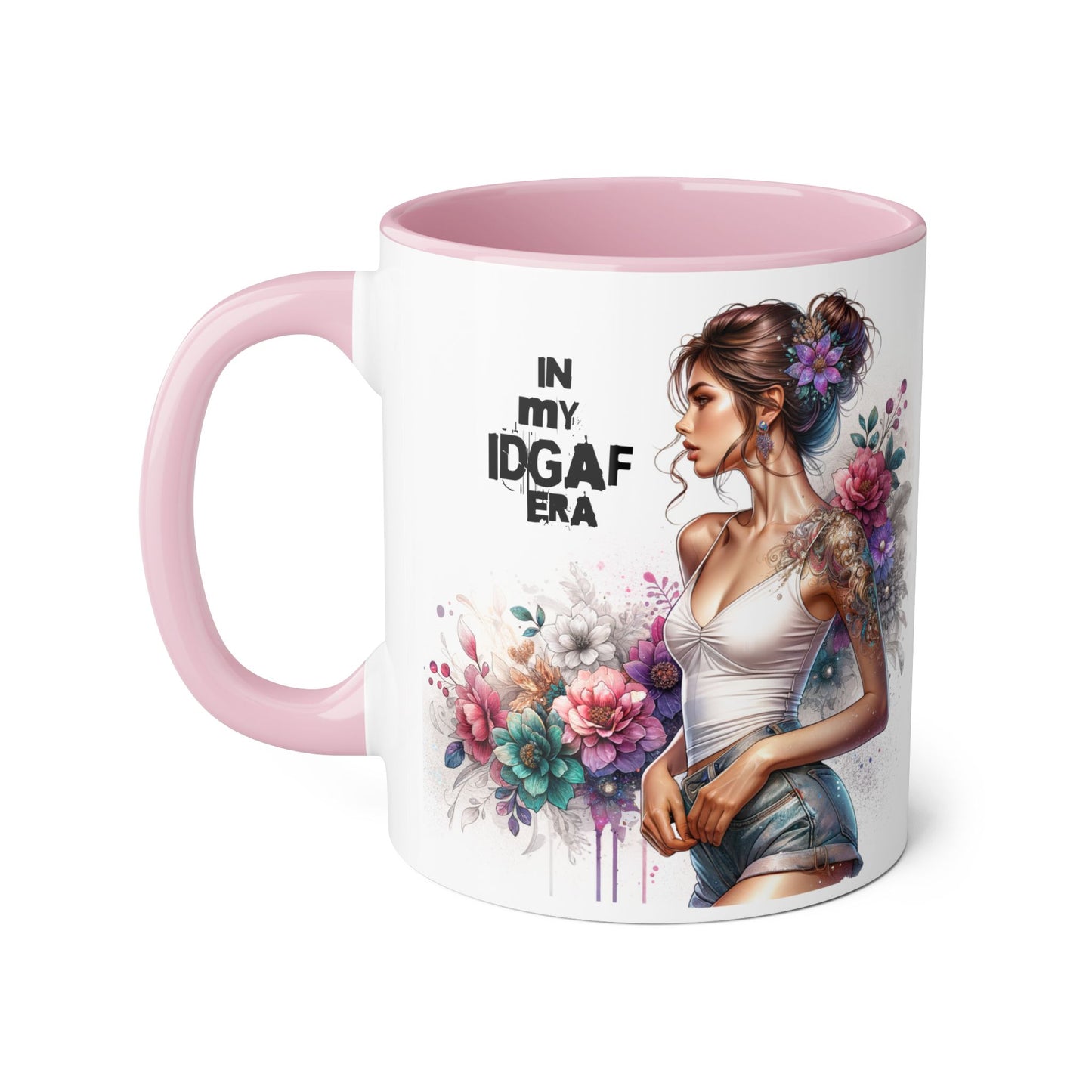In My IDGAF Era Accent Mug - Black Ceramic Tea/Coffee Cup, Personalized Gift for Her, Quirky Home Decor, Unique Birthday Present, [...]
