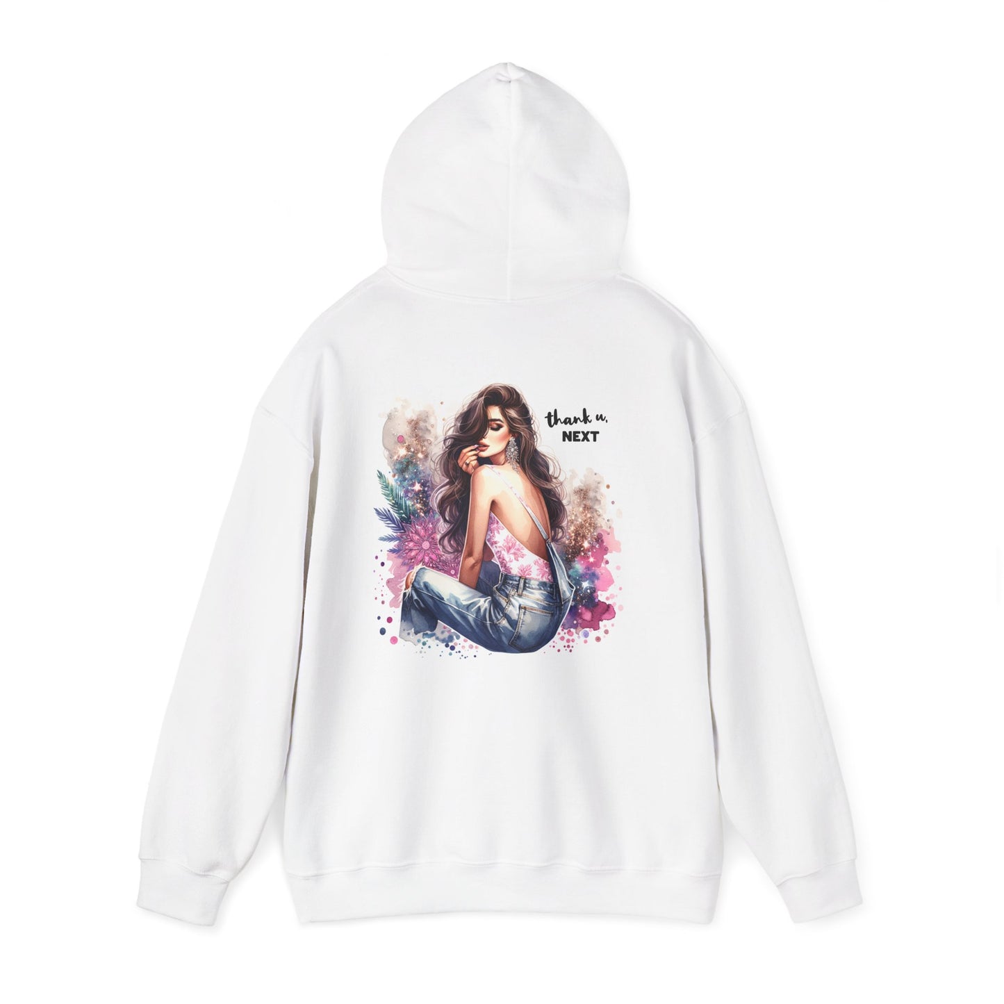 Thank U, Next Stylish Art Hoodie with Graphic Design, Cozy Sweatshirt for Casual Wear, Perfect Gift for Her, Trendy Fashion, Birthday & Holiday Gift