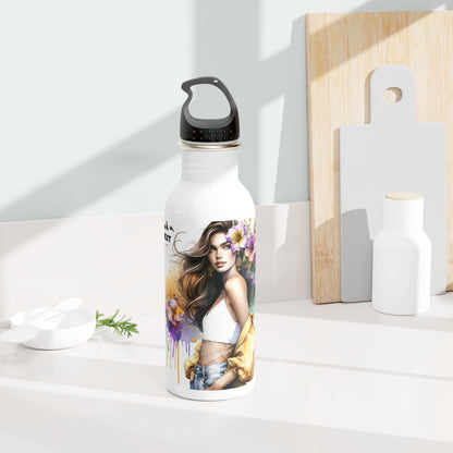 Thank U, Next Stainless Steel Water Bottle - Floral Design, Eco-Friendly Hydration, Gift for Her, Fitness Accessory, Travel Mug, Motivational [...]