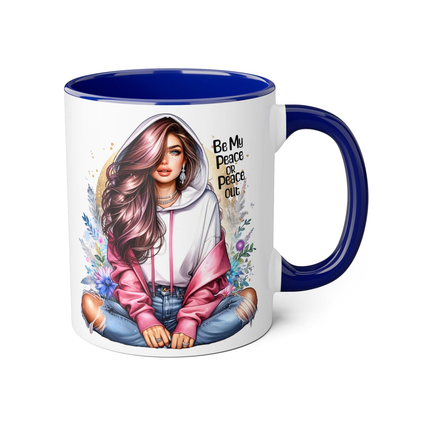 Be My Peace or Peace Out Accent Mug