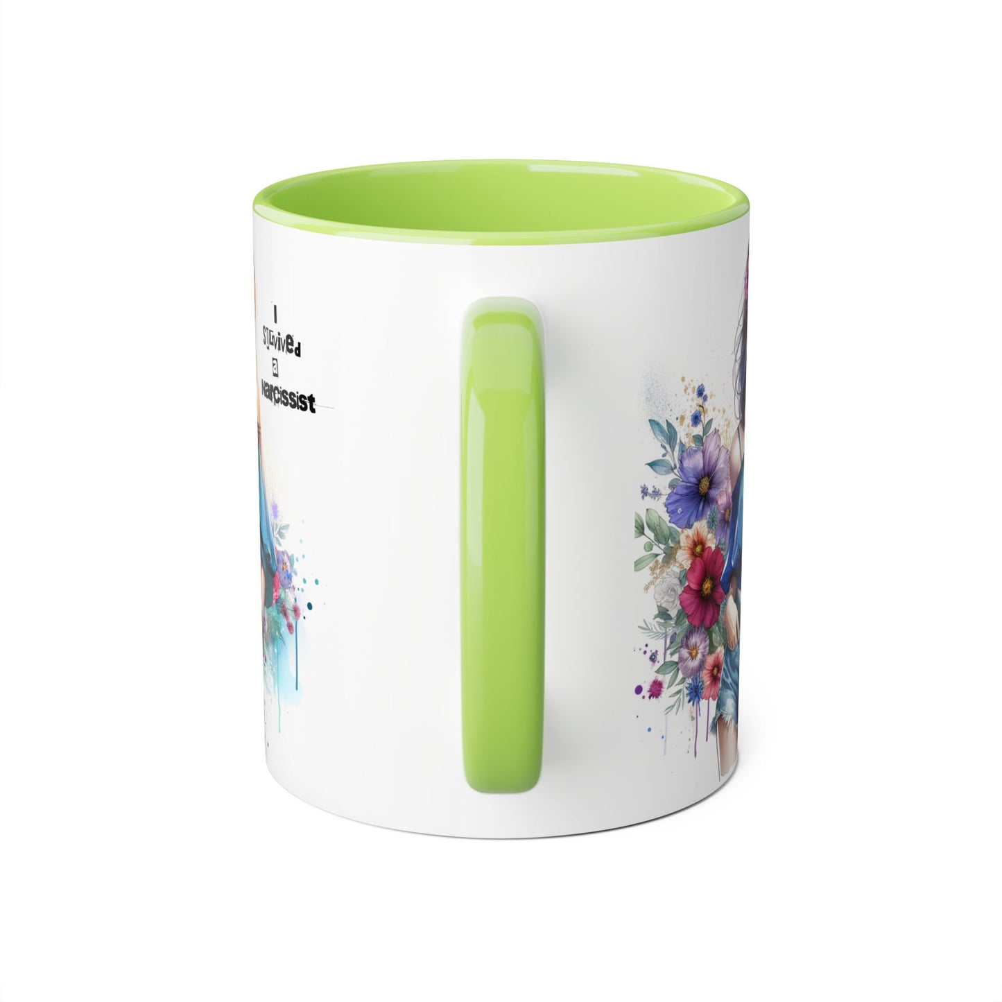 Stylish Floral Accent Mug, Trendy Coffee Cup, Gift for Her, Birthday Mug, Inspirational Drinkware