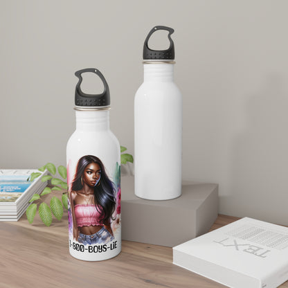1-800-Boys-Lie Stylish Stainless Steel Water Bottle with Floral Design, Eco-Friendly Reusable Drinkware, Perfect for Girls, Gifts, Sports, and Daily Use