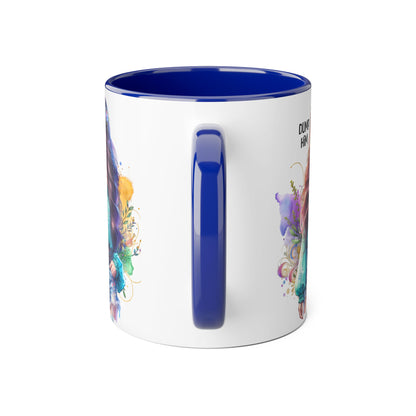 Colorful Dump Him Accent Mug, Inspirational Coffee Cup, Gift for Friends, Motivational Tea Mug, Fun Art Ceramic Cup