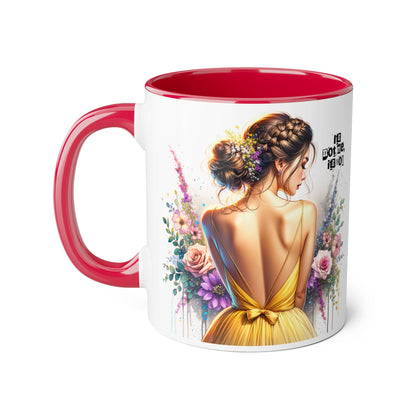 It's Not Me, It's You Humoristic Floral Portrait Accent Mug - Perfect Gift for Her, Coffee Lovers, Birthdays, Home Decor, or Celebrations