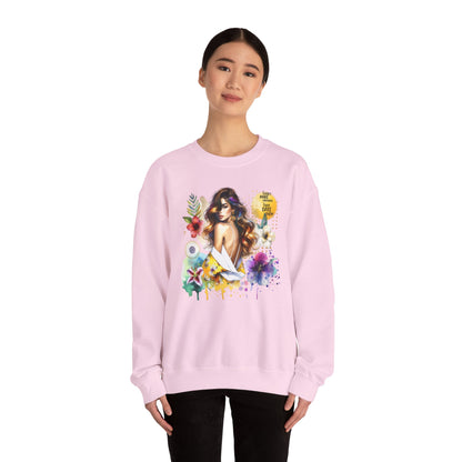 I Don't Make Mistakes, I Just Date Them Floral Art Crewneck Sweatshirt, Comfortable Ladies Fashion, Gift for Her, Boho Style, Casual Outfit, Cozy Sweater