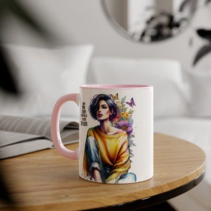I Am My Own Happily Ever After Empowering Accent Mug - I Am My Own Happiness Ever After, Inspirational Gift for Her, Coffee Lover, Self-Care Decor, Motivational Cup