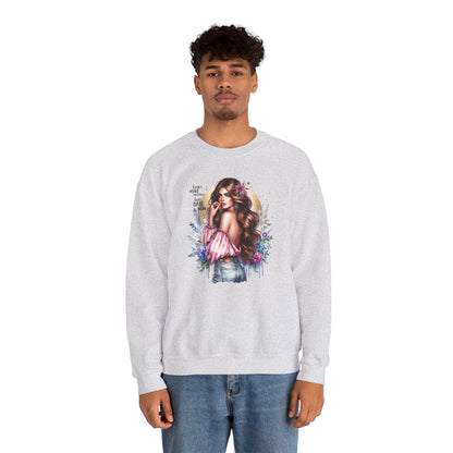 I Don't Make Mistakes, I Just Date Them Boho Chic Crewneck Sweatshirt, Cozy Gift for Her, Fashionable Layering Piece, Art-Inspired Apparel, Perfect for Special Occasions