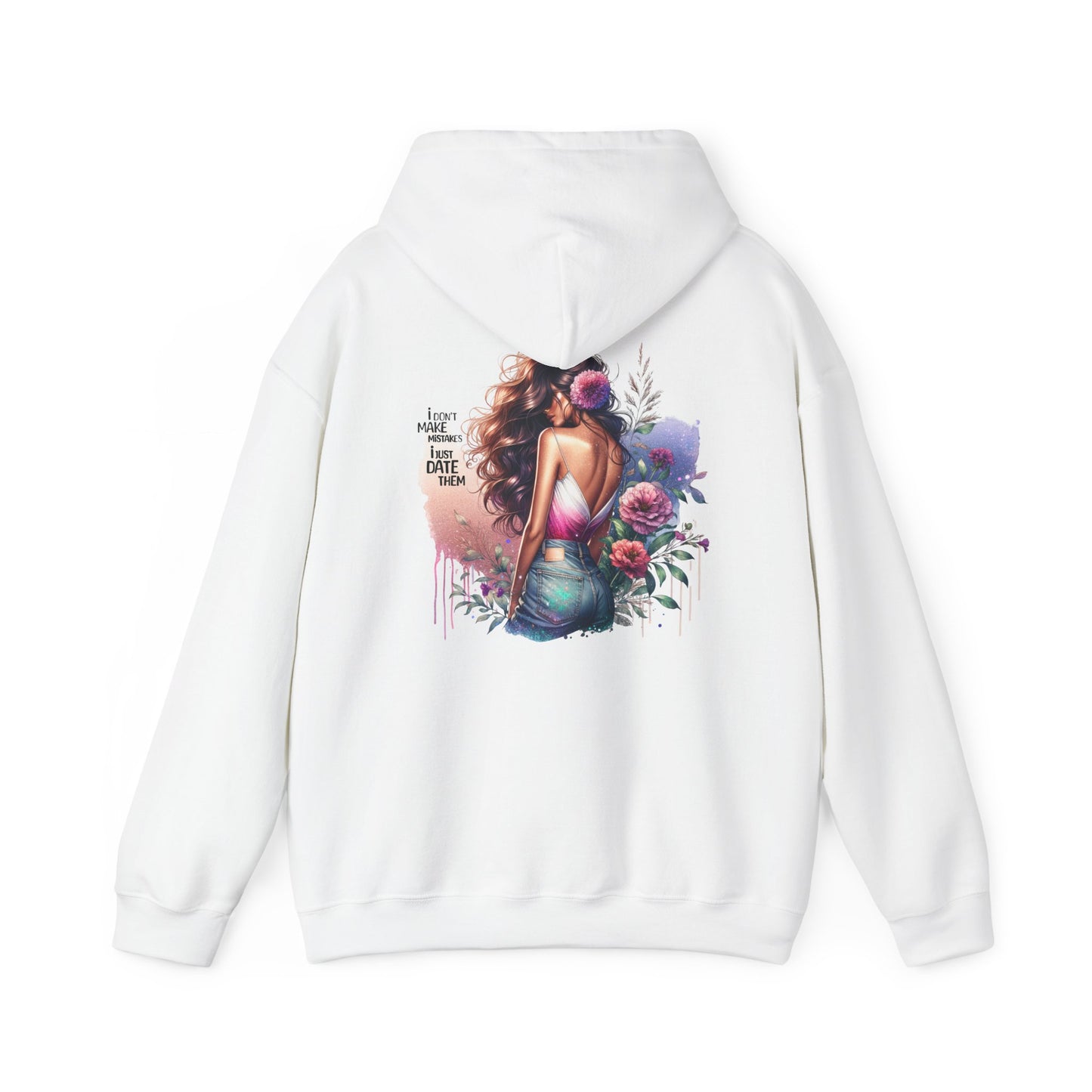 I Don`t  Make Mistakes, I Just Date Them Bohemian Floral Hoodie, Stylish Unisex Sweatshirt, Cozy Casual Wear, Perfect for Festivals, Thoughtful Gift Idea