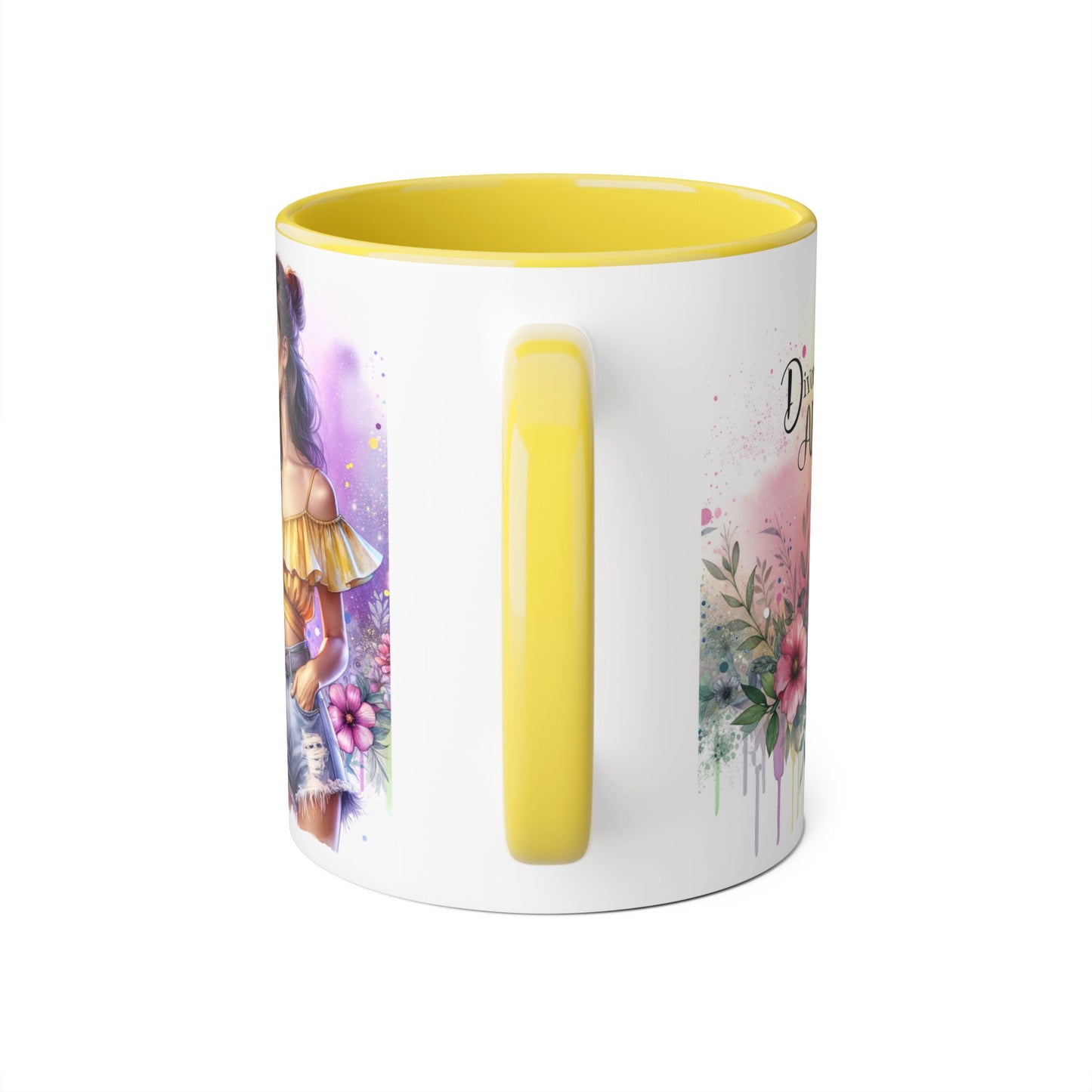 Divorced AF Accent Mug, Floral Coffee Cup, Empowerment Gift, Self-Care Mug, Funny Divorce Coffee Mug, Unique Drinkware
